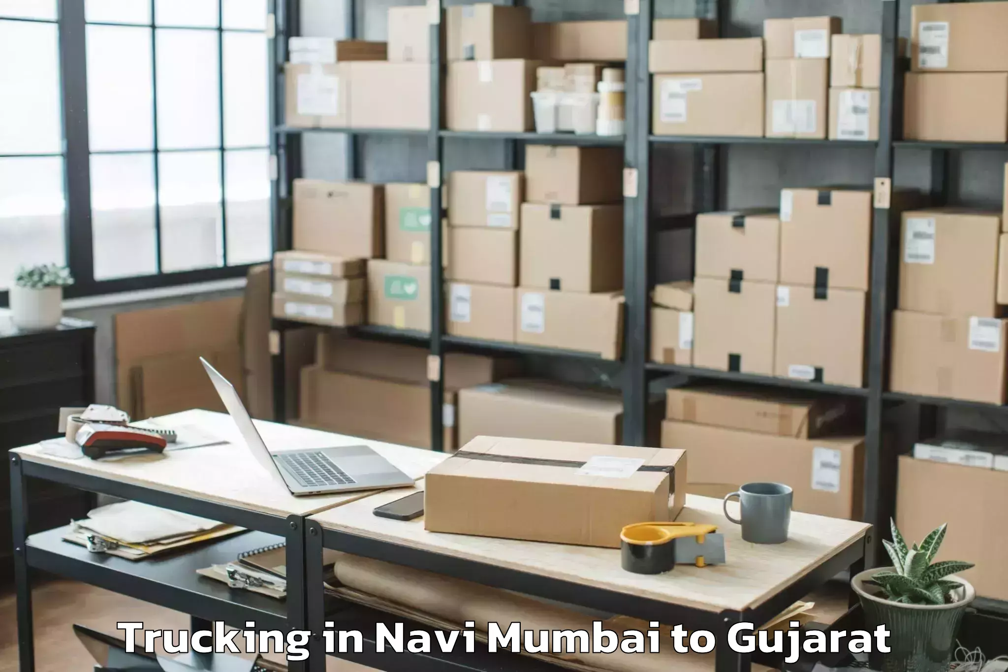 Navi Mumbai to Lodhika Trucking Booking